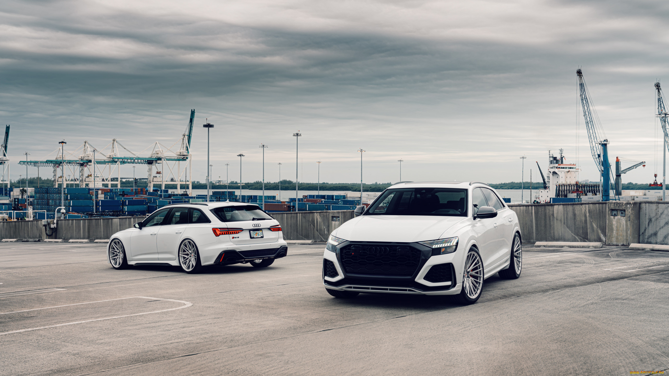 , audi, city, white, rs6, rsq8